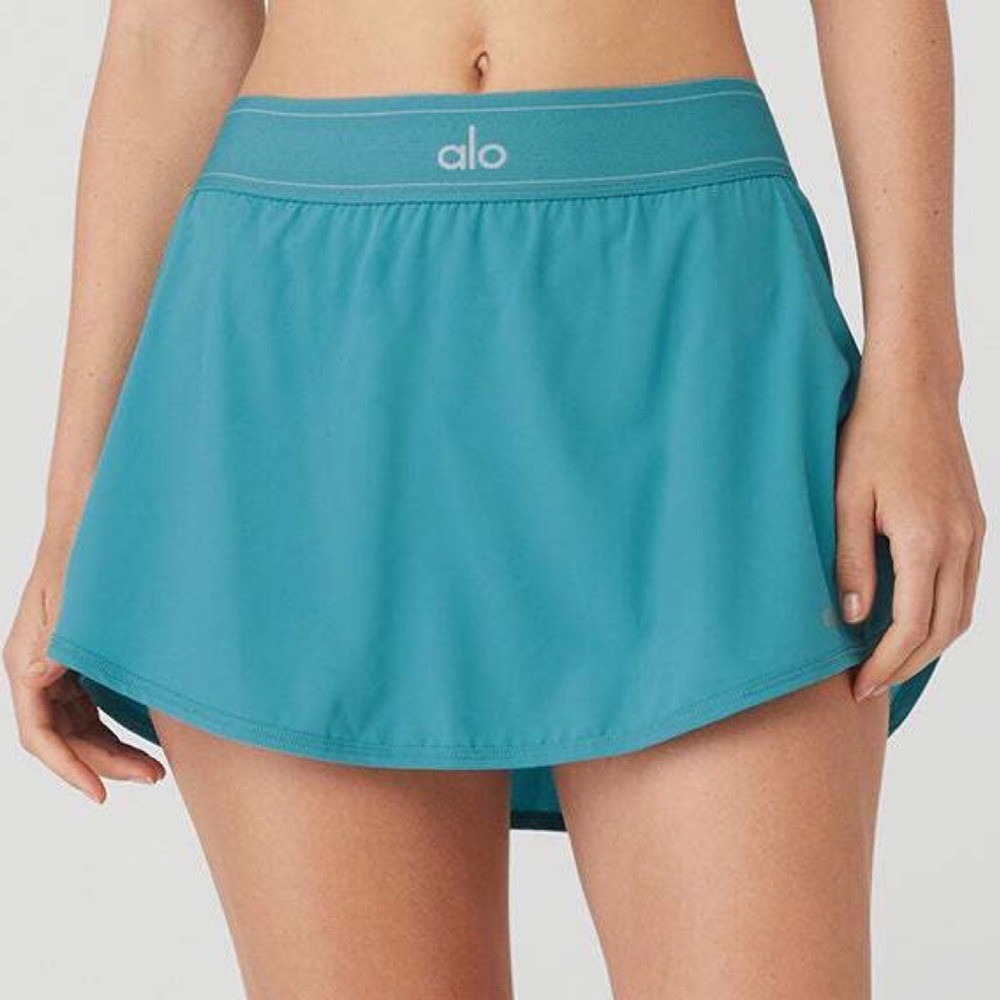 Alo Yoga Match Point Tennis Skirt Blue Splash S